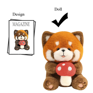 Fluffy Ngủ Đồ chơi sang trọng phim hoạt hình thú nhồi bông gấu trúc trong cái nôi mềm búp bê bé tắm Quà Tặng ISO nhà máy chất lượng cao cấp - Product Image 3