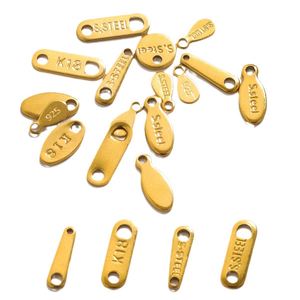 Etichette Personalizzate con Logo in Acciaio Inox Oro e Argento, 100 Pezzi, Incisione <span class=keywords><strong>Laser</strong></span> per Collane e Bracciali - Product Image 5