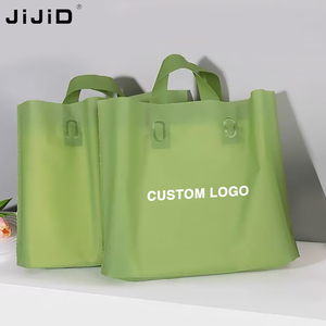 Sacs de courses en plastique PE personnalisés avec logo JIJID, impression couleur intégrale, sacs T-shirt avec logo, emballages personnalisés - Product Image 1