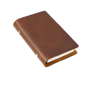 Vintage A7 Size Genuine Leather <strong>Notebook</strong> 100-Page Loose-Leaf Planner Handmade <strong>6</strong>-Hole Binder Sketchbook A6 Size Wholesale - Product Image 1