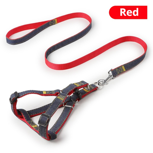 Hochwertige benutzer definierte feste Muster Stoff Hunde leine mit verstellbaren No Pull Feature Welpen geschirr und Walk Easy Hunde halsband - Product Image 1