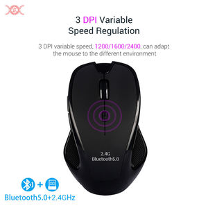 Gürültüsüz dizüstü PC siyah ABS kablosuz ergonomik optik bilgisayar şarj edilebilir oyun fare - Product Image 4