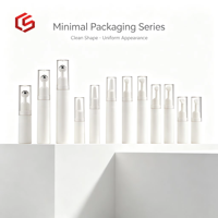 Flacon pompe airless à bille roulante 5ml 10ml 15ml Blanc nacré – Contenant airless pour soins de la peau, baume à lèvres, sérum pour les yeux, crème