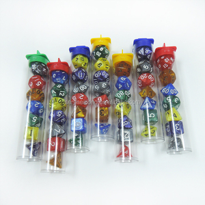 Dungeons & Dragons Polyhedral 4 6 8 <span class=keywords><strong>10</strong></span> 12 Jeu de dés à 20 faces Un tube de dés à grain de perle opaque multicolore - Product Image 1