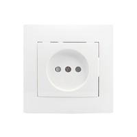 Yaki interrupteur mural 2 gangs, pas cher, interrupteur classique blanc, Standard français, lumière en cuivre, interrupteur mural domestique, vente en gros d'usine