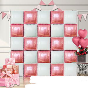 Décorations Murales sur Mesure en Usine : Ballons en Aluminium Rose Vif Carrés Double Face de 19 Pouces pour Mariages <span class=keywords><strong>et</strong></span> Cérémonies de Remise de Diplôme - Product Image 5