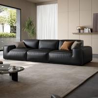 Italienisches Minimalistisches Echtleder-Luxussofa mit Liegefunktion für Moderne Minimalistische Wohnzimmer und Große Häuser/Villen