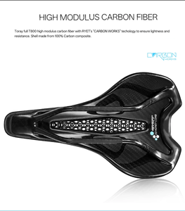 Sillín de <span class=keywords><strong>Bicicleta</strong></span> de Carretera/Montaña RYET de Fibra de Carbono Hueco de 7*9 mm, Sillín de <span class=keywords><strong>Bicicleta</strong></span> Ultraligero de Fibra de Carbono Impreso en 3D - Product Image 6