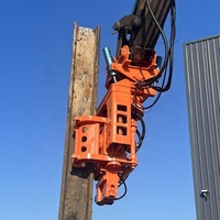 KS50 Marteau vibratoire hydraulique à prise latérale, monté sur excavatrice, pour pieux tubulaires et pieux en tôle