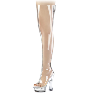 Chaussures de danse exotiques à talons hauts de 14 cm, plateforme, bout ouvert, transparentes, pour strip-teaseuses, modèles de scène, danseuses exotiques, élégantes, pour filles de boîte de nuit - Product Image 1