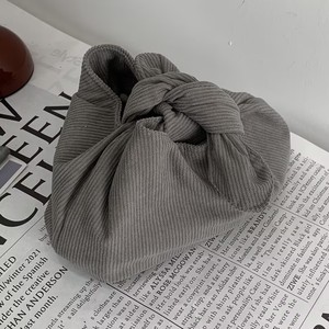 Bolso de Mano de Algodón Suave con Nudo, Bolso Casual Portátil, Bolso de Belleza, Tamaño Personalizado, Bolso de Mano para Mujer - Product Image 6