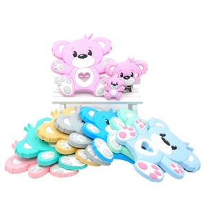Neues Produkt Niedlicher Bärenförmiger Baby-Beißring aus Silikon für Babys Silikon-Beißringe - Product Image 6