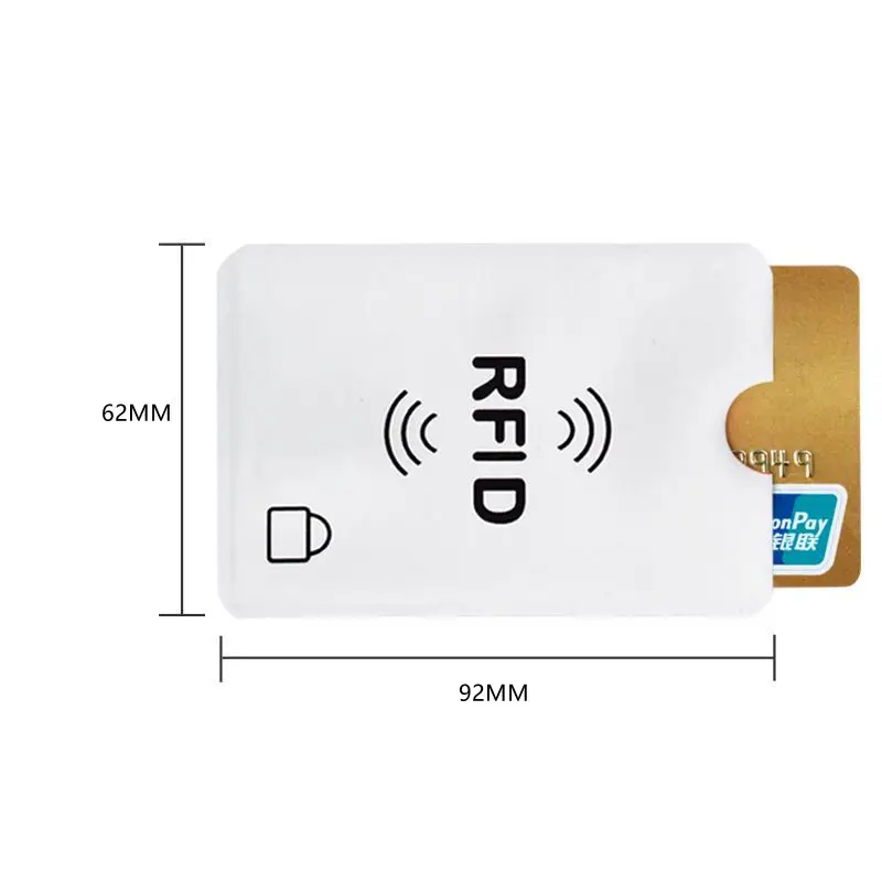 Custom RFID Matte Blocking Sleeves Card Waterproof Anti Scan ID Card Sleeve