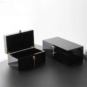 高級高光沢ソリッドパインウッドストレージボックス環境に優しい塗装のお酒ギフトボックス - Product Image 5