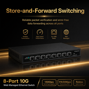 Commutateur <span class=keywords><strong>Web</strong></span> géré 10G monté en rack, 8 ports SFP Plus, commutateur optique intelligent pour la mise en place de réseaux <span class=keywords><strong>LAN</strong></span> d'entreprise - Product Image 4