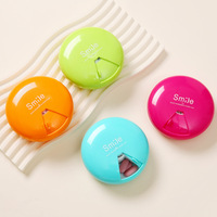 Boîte à pilules rotative à 7 compartiments avec logo personnalisé, organiseur de pilules hebdomadaire de type presse rond, étui de rangement portable pour médicaments de voyage