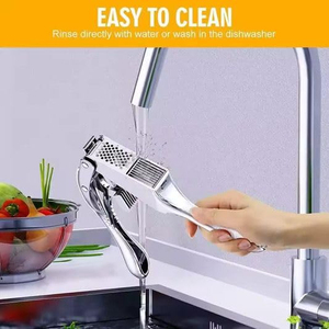 Presse-ail et trancheuse 2-en-1 robuste |   Casse-noix intégré en acier inoxydable, outil de cuisine |   Accessoires de cuisine, gadgets de cuisine - Product Image 2