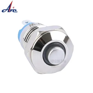 8mm 10mm nhỏ mini 2A 36V nhỏ chốt tự khóa công tắc nút cao