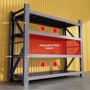 Étagères métalliques sans boulons à plusieurs niveaux, pour une utilisation maximale de l'espace de stockage commercial ou individuel - Product Image 5
