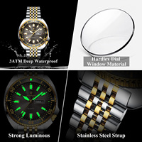 Montre Poedagar 682 de haute qualité pour homme, avec lunette rotative, en acier inoxydable, calendrier, mouvement à quartz, prix de gros usine