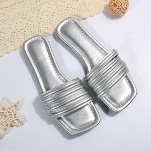 QuiteS 2026, <span class=keywords><strong>sandalias</strong></span> de lentejuelas con punta abierta para <span class=keywords><strong>mujer</strong></span>, <span class=keywords><strong>Sandalias</strong></span> <span class=keywords><strong>planas</strong></span> de oficina informales de alta calidad, nueva tendencia de moda de verano de talla grande - Product Image 2