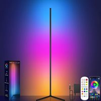 Lámpara de Pie Inteligente RGB para Esquina, Modo Música DIY, Control por Voz, Luz LED Inteligente Moderna para el Hogar