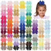 Vente en gros de pinces à cheveux avec nœud en ruban gros-grain de 3 pouces, couleur unie, accessoires pour cheveux d'enfants pour usage quotidien, jolies pinces à cheveux avec nœud pour enfants