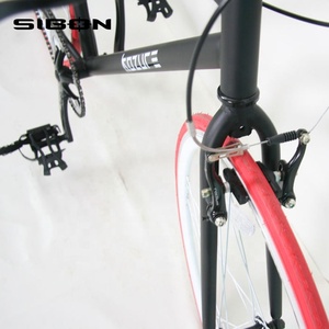 SIBON B0220104 700c telaio in lega di alluminio fisso in gomma del pneumatico in alluminio pedale della bici a scatto fisso 700c con testa di toro <span class=keywords><strong>manubrio</strong></span> - Product Image 4
