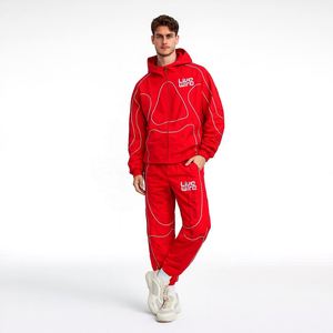 Tuta Sportiva Personalizzata in Nylon con Giacca con Zip e Pantaloni Jogger, Set con Striscia Riflettente 3M, Tuta Antivento per Uomo - Product Image 2