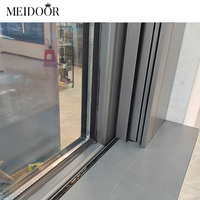 Fenêtre à rupture de pont thermique en aluminium de style américain, à double battant, coulissante verticalement, pour la vente en gros