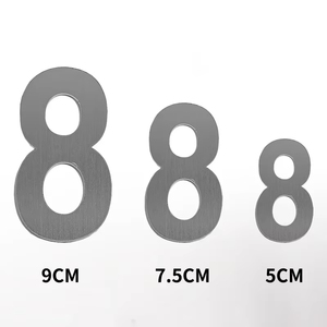 <strong>House</strong> <strong>Number</strong> Self Adhesive Stainless Steel Digital Signs Home Door Address Plate Hotel Residential <strong>Number</strong> Mailbox <strong>Number</strong> - Product Image 3