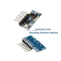 Módulo Receptor Inalámbrico RX480E 433Mhz 4 Canales DC 3.3V-5V EV1527 Decodificador de Código de Aprendizaje Receptor Heterodino RX480E