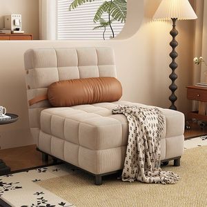 Ghế sofa giường gấp gọn kiểu kem dành cho một người, tiện lợi, hiện đại, có thể kéo dài, đa năng, dùng được cho phòng khách - Product Image 4