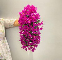 Nouvelle Collection 2026 : Branche de Bougainvillier Artificielle à 12 Branches, Fleurs en Soie pour Décoration de Plafond