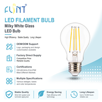 Ampoules LED en verre A19 E26, blanc chaud doux, dimmables, 8W, 2700K, CRI élevé Ra90, 15000 heures, pour café, restaurant, chambre à coucher