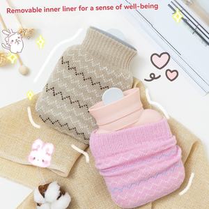 Housse de compresse amovible pour l'hiver pour femmes Mini bouillotte en silicone <span class=keywords><strong>auto</strong></span>-chauffante - Product Image 3