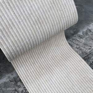 Grande dalle moderne imperméable et ignifuge, en pierre douce de type colonnette <span class=keywords><strong>romaine</strong></span> à rainures, en travertin, pour la décoration murale extérieure des hôtels et des villas - Product Image 1