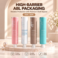 Tubes d'emballage pour crème pour les mains en aluminium recyclé mat et plastique, compressibles, 10g, avec bouchon à vis, impression UV, logo personnalisé, 12,7-35mm