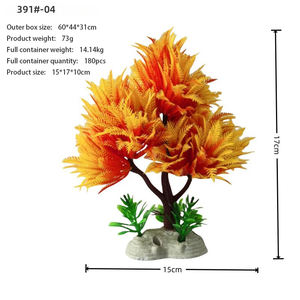 Melhores Vendas Atacado Novas Plantas Aquáticas Decorações de Aquário com Base de Cerâmica e Resina Pequenas Árvores Plantas Aquáticas - Product Image 4