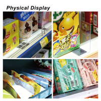 Panneau Protecteur PVC 40x4x6cm de Bord Complet en L Magnetique pour Etagere Frigorifique Fruits Legumes Supermarche