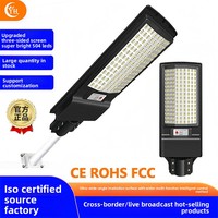 Lampe solaire de rue LED intégrée à trois côtés automatique IP65, lumière de jardin, capteur de présence humaine, ABS, extérieur, maison, pour route
