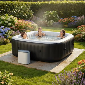 <span class=keywords><strong>Spa</strong></span> gonflable carré portable de couleur et de taille personnalisées, bain à bulles extérieur pour la relaxation dans la cour ou le jardin - Product Image 4