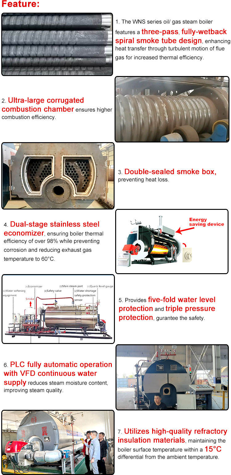 Exhaust Gas Fire Tube Boiler Efficiency Natural Gas Boiler