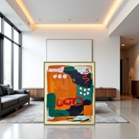 Peinture à l'huile abstraite faite à la main sur toile, personnalisée en gros, pour salon, hôtel, art mural, nature morte, imperméable et écologique