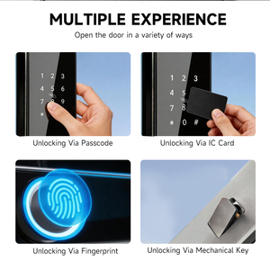 Cerradura Inteligente <span class=keywords><strong>de</strong></span> Acero Inoxidable <span class=keywords><strong>de</strong></span> Último Diseño, con <span class=keywords><strong>App</strong></span> Tuya y Wi-Fi, Desbloqueo Múltiple (Huella Digital/Contraseña/<span class=keywords><strong>Tarjeta</strong></span>/Llave/<span class=keywords><strong>App</strong></span>) para Puertas <span class=keywords><strong>de</strong></span> Madera/Acero - Product Image 2