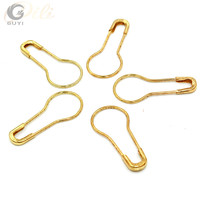 Épingles de sécurité en acier plaqué en forme de poire, fabriquées en Chine - Accessoires vestimentaires haute ténacité avec étiquette suspendue en forme de gourde