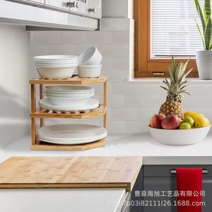 Étagère de rangement pour pain en bois, forme polygonale, organisateur de cuisine multifonctionnel pour articles de boulangerie - Product Image 2
