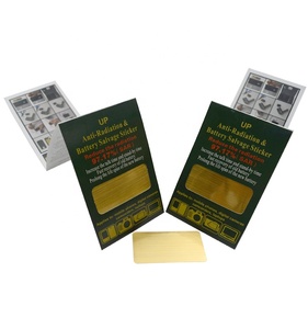 Autocollant de téléphone portable en or personnalisé ions négatifs <span class=keywords><strong>puce</strong></span> anti-rayonnement matériau étanche pour l'utilisation du téléphone portable - Product Image 1