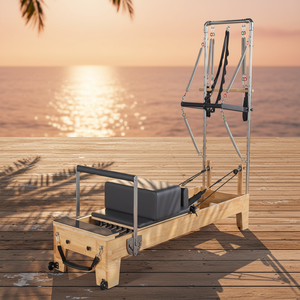 Reformer Pilates en bois d'érable de haute qualité de la marque JY, demi-trapèze, équipement d'exercice professionnel - Product Image 1