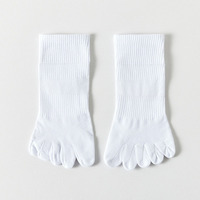Chaussettes de course unisexes à cinq doigts recommandées, anti-odeur, séchage rapide, respirantes, en coton et élasthanne, avec logo sur le dessous